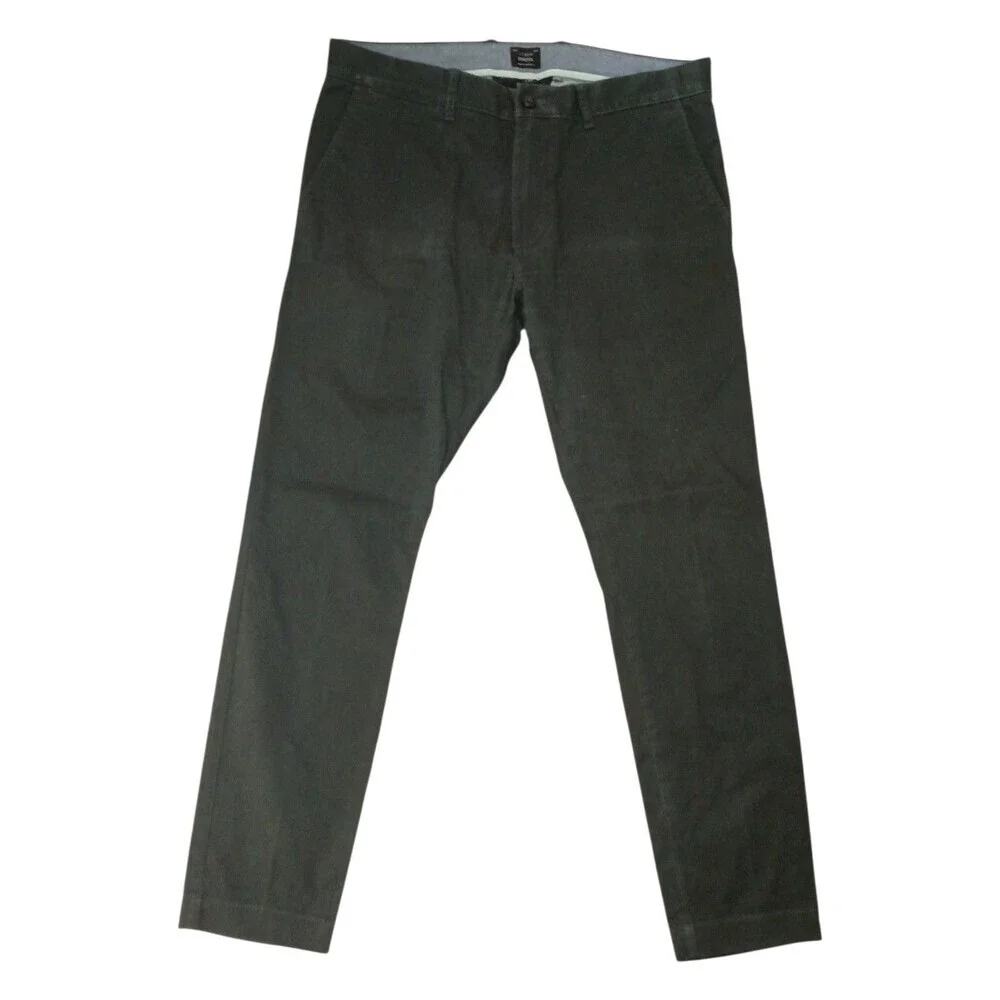 J Crew 250 Skinny Stretch Chino Pants Mens 36x32 (30 1/2) Gray Slim Fit AB613